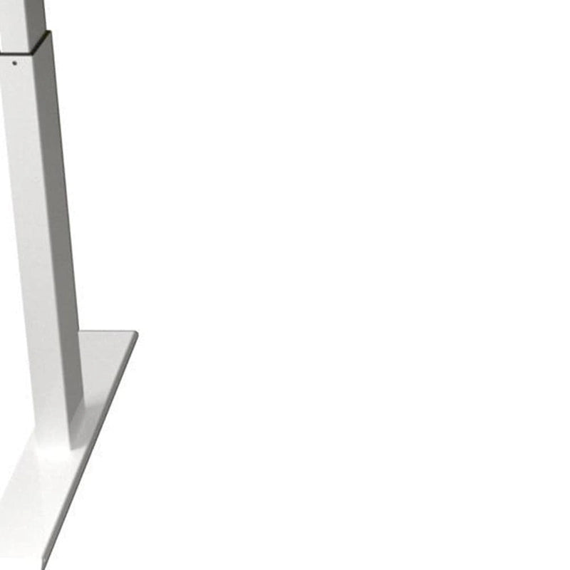 Adjustable Oak & White Wood and Metal Electric Standing Desk with Drawer