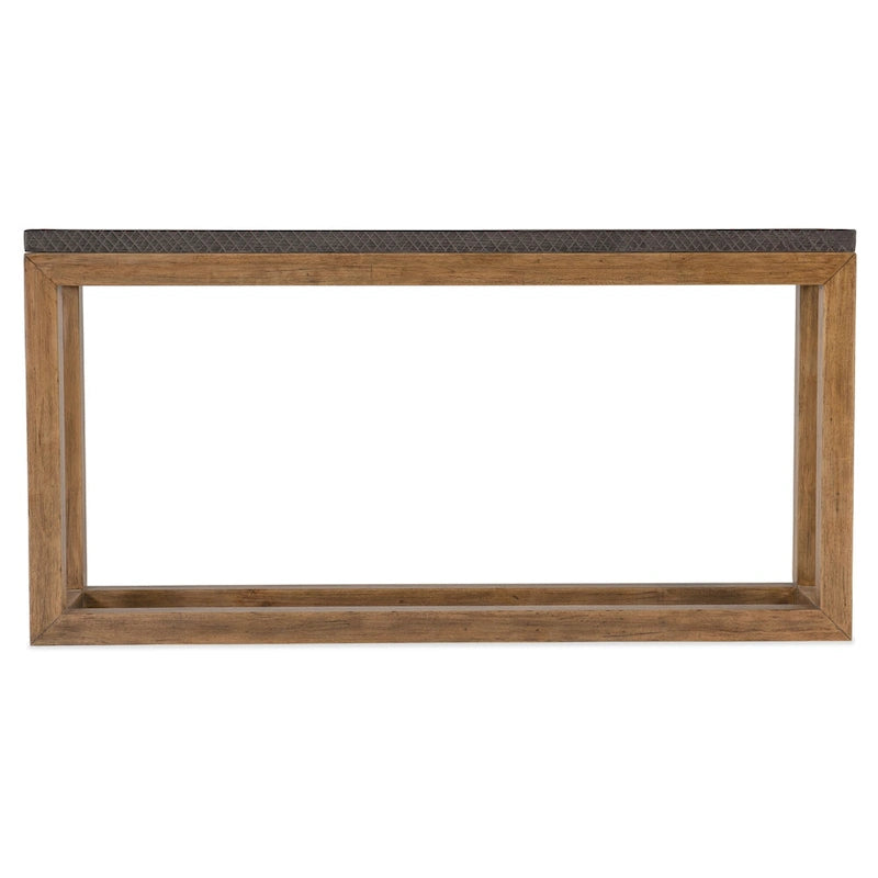 14" Wide Wood & Resin Console Sofa Table - Vintage Natural & Furrowed Bark