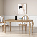 French Country Expandable Dining Table with Butterfly Leaf & Cabriole Legs
