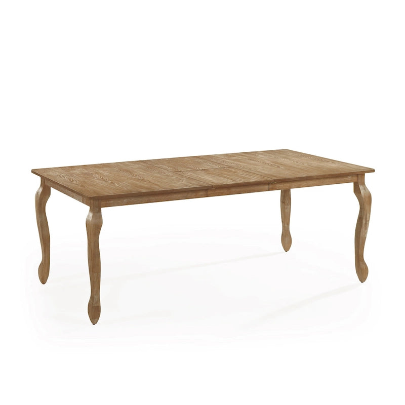 French Country Expandable Dining Table with Butterfly Leaf & Cabriole Legs