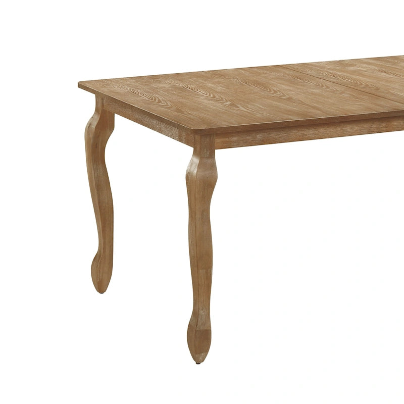 French Country Expandable Dining Table with Butterfly Leaf & Cabriole Legs