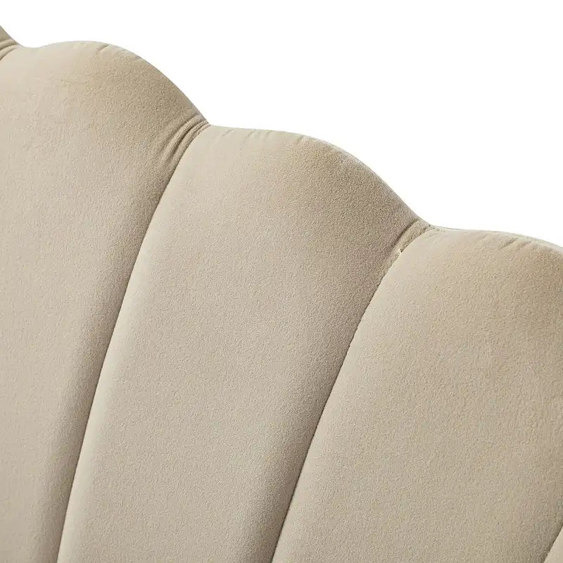 52 in. 3 Piece Living Room Set - Velvet Tufted Loveseat and 2 Chairs