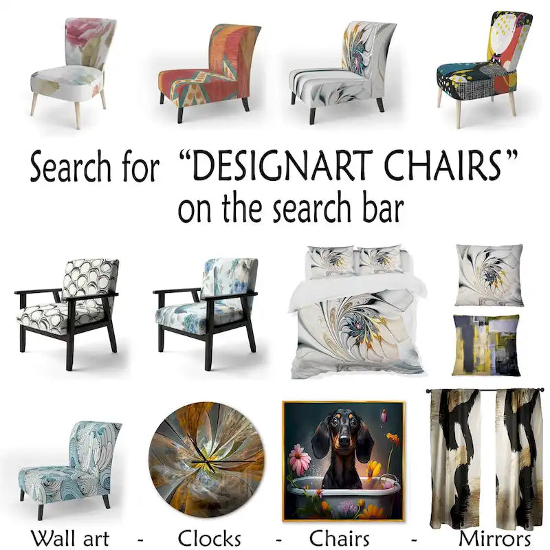Classic Houndstooth Pattern Upholstered Mid-Century Accent Chair