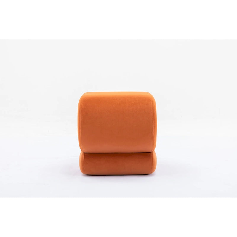 Modern S-shape Fabric Ottoman Makeup Stool Footstool