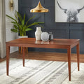 Walnut Rectangle Dining Table, Seats 6, Mid-Century Modern