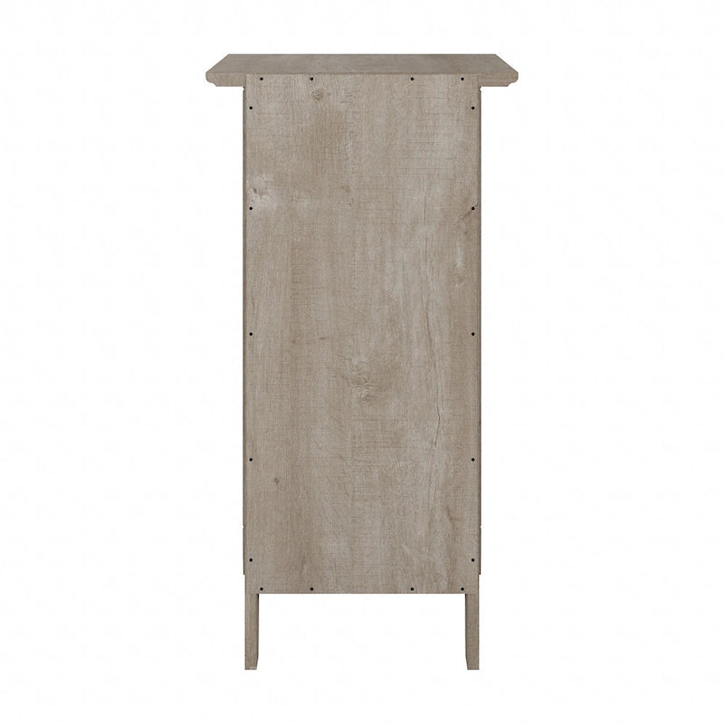Washed Gray End Table with Door, Farmhouse Style, 1-Person