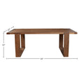 Handcrafted Pine Wood Dining Table in Antique Cappuccino - Seats 4-6
