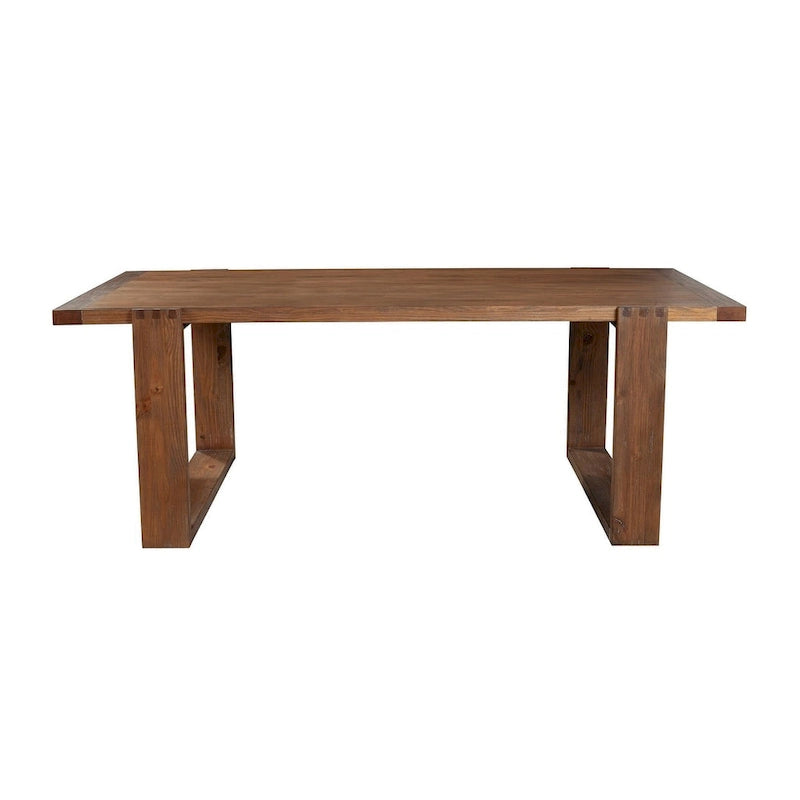 Handcrafted Pine Wood Dining Table in Antique Cappuccino - Seats 4-6