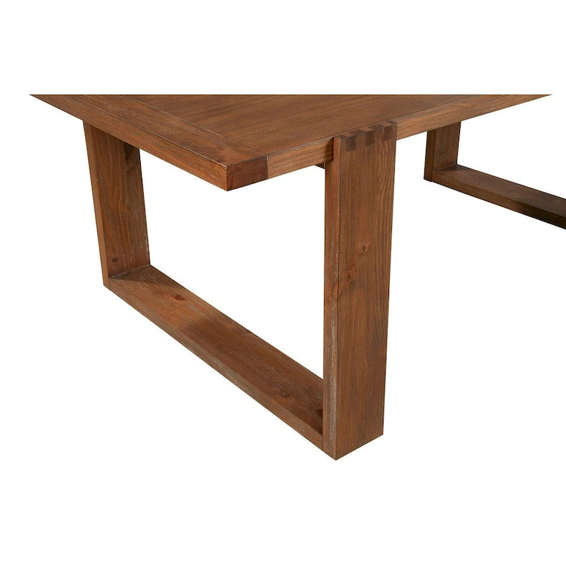 Handcrafted Pine Wood Dining Table in Antique Cappuccino - Seats 4-6