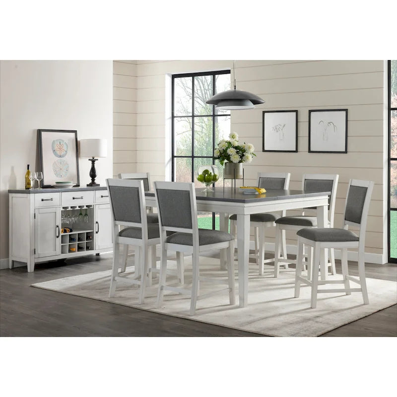 Coastal Counter Height Extendable Dining Table with Leaf