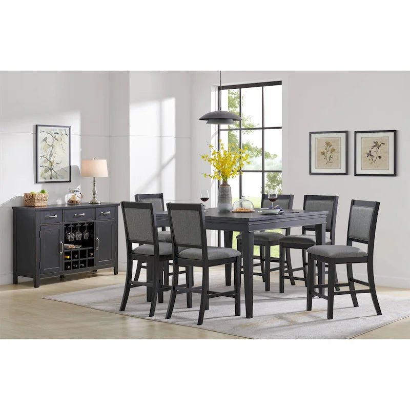 Coastal Counter Height Extendable Dining Table with Leaf