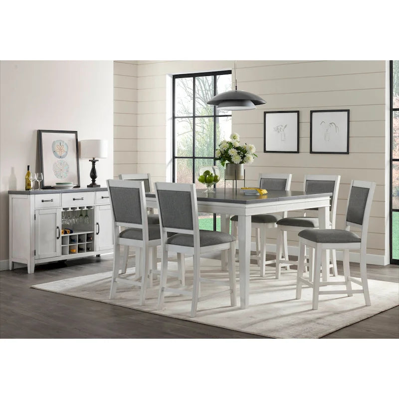 Coastal Counter Height Extendable Dining Table with Leaf