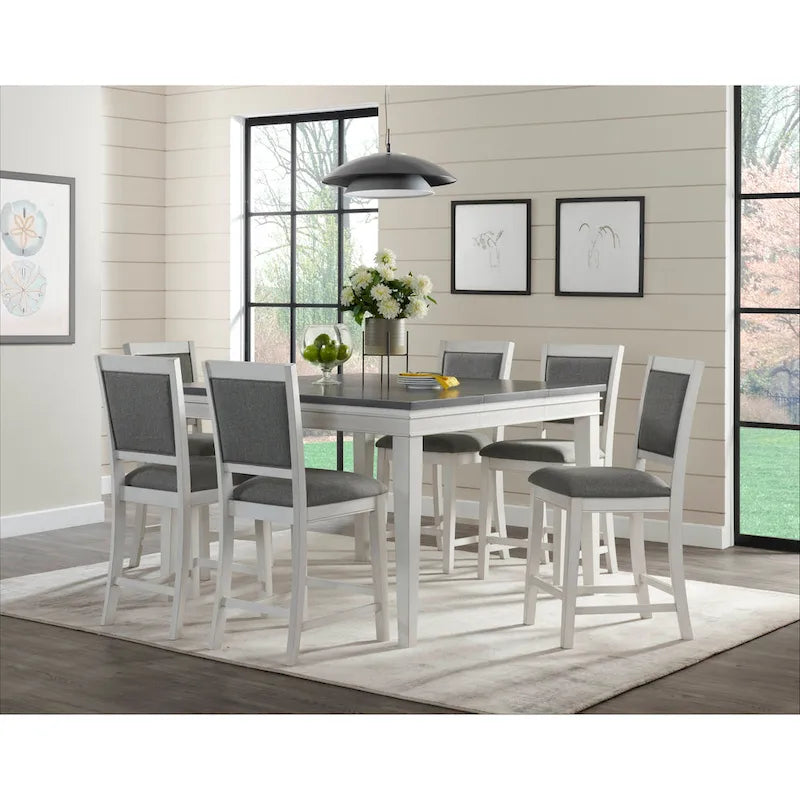 Coastal Counter Height Extendable Dining Table with Leaf
