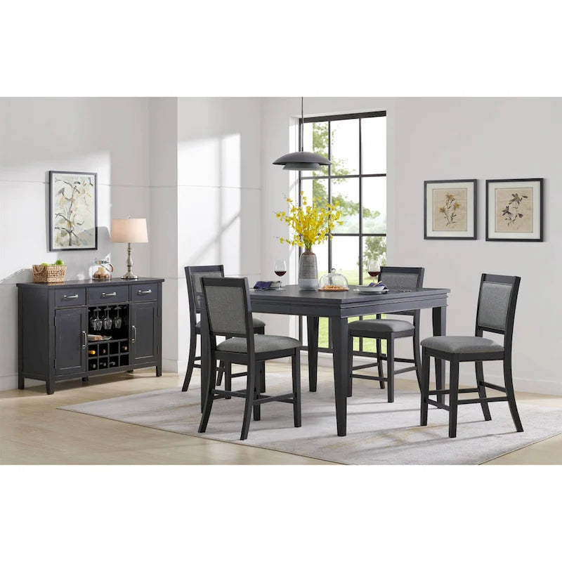 Coastal Counter Height Extendable Dining Table with Leaf