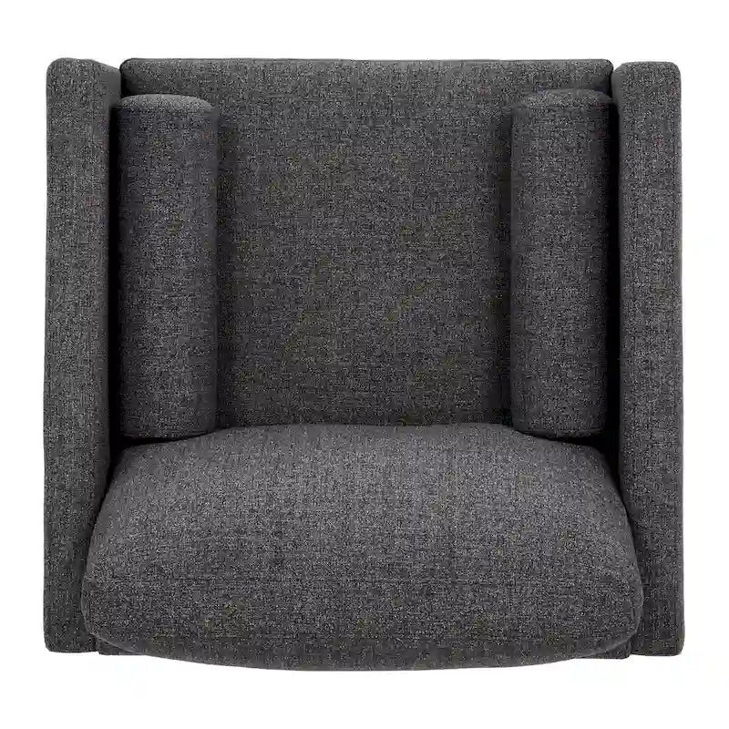 Mid-Century Tapered Leg Armchair with Roll Pillows