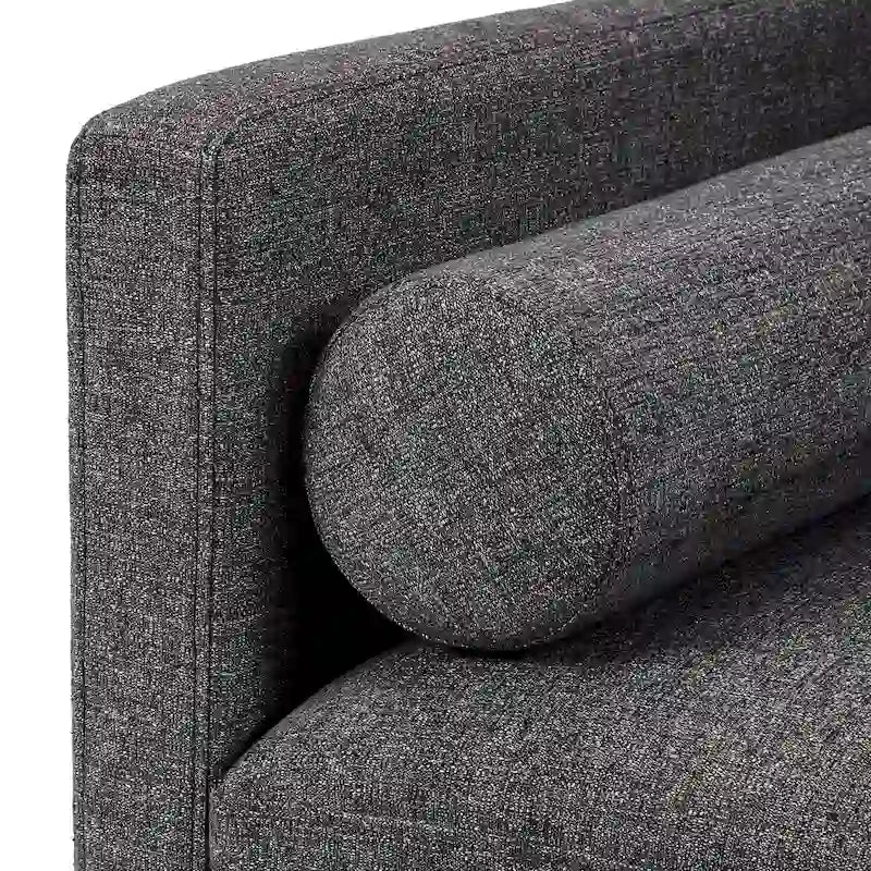Mid-Century Tapered Leg Armchair with Roll Pillows