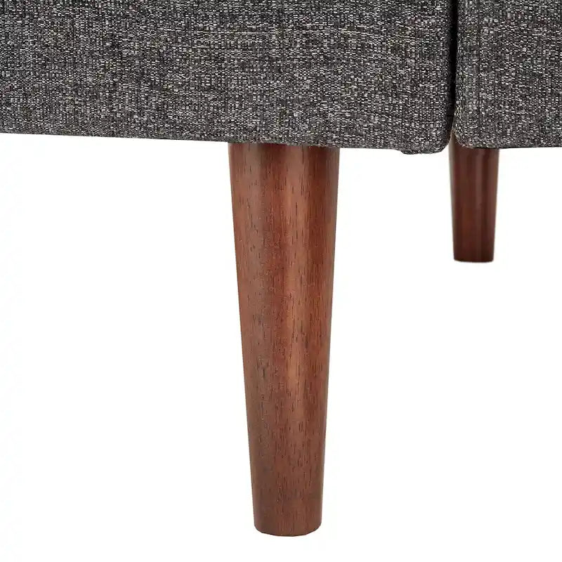 Mid-Century Tapered Leg Armchair with Roll Pillows