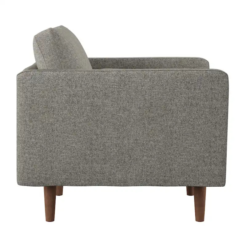 Mid-Century Tapered Leg Armchair with Roll Pillows