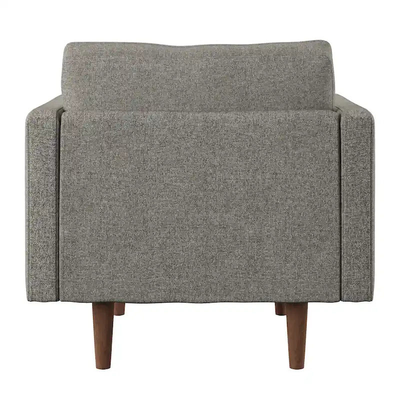 Mid-Century Tapered Leg Armchair with Roll Pillows