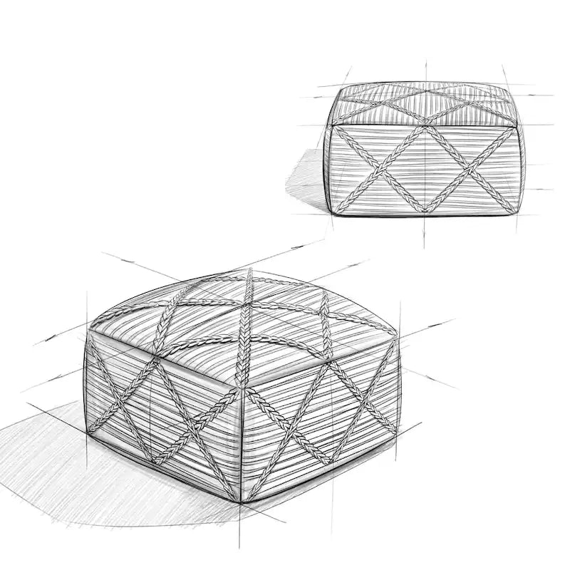 Woodley Square Pouf