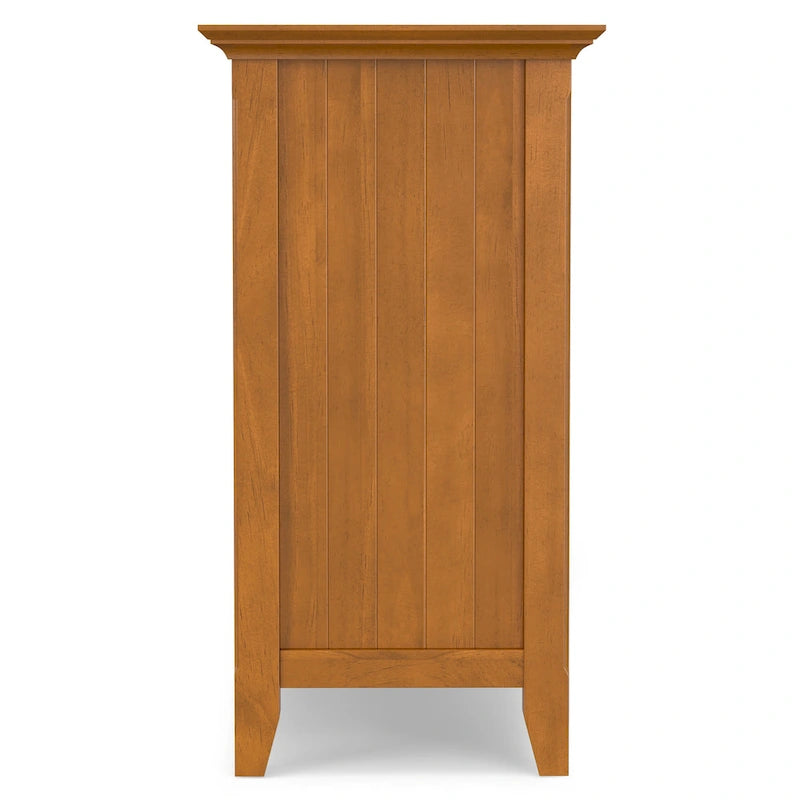 62" Wide Solid Wood Transitional Storage Cabinet with Tempered Glass Doors