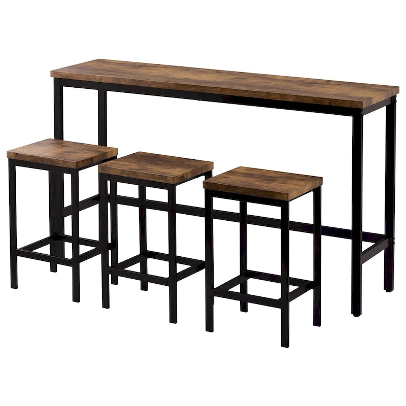 Counter Height Extra Long Dining Table Set