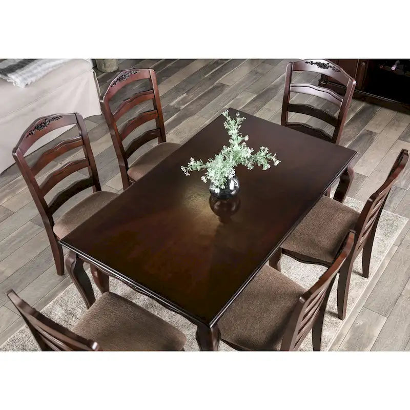 Traditional Dark Walnut Dining Table (60" / 78")
