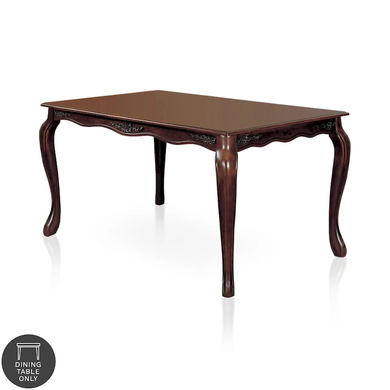 Traditional Dark Walnut Dining Table (60" / 78")