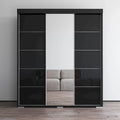 Modern 3-door Wardrobe Armoire with Mirror