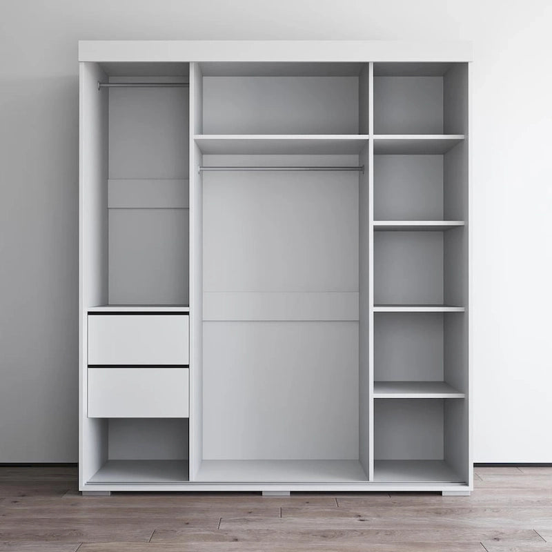 Modern 3-door Wardrobe Armoire with Mirror