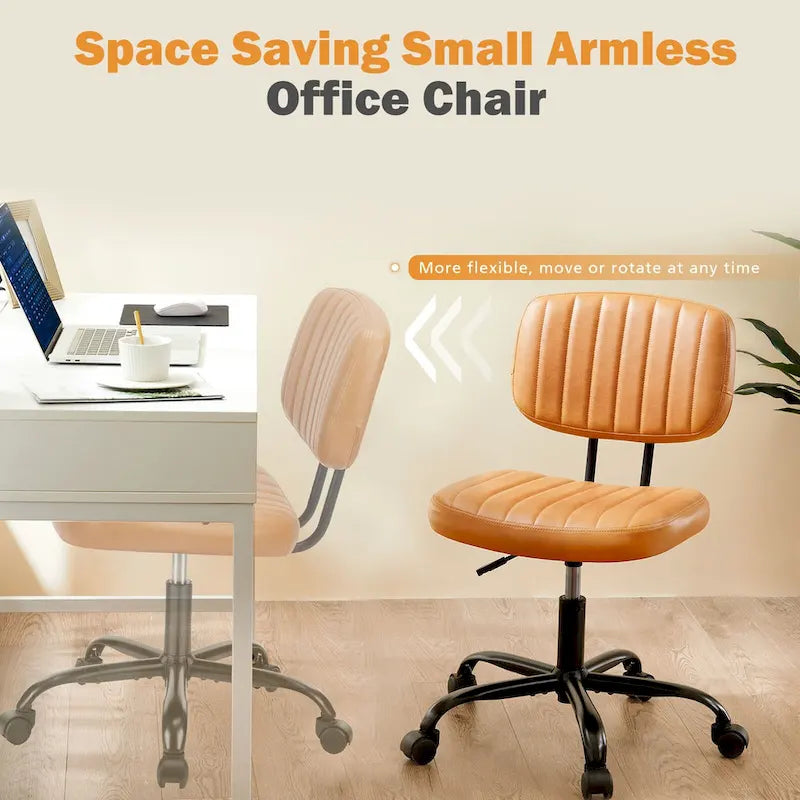 Low Back Task Chair Small Home Office Chair with Wheels
