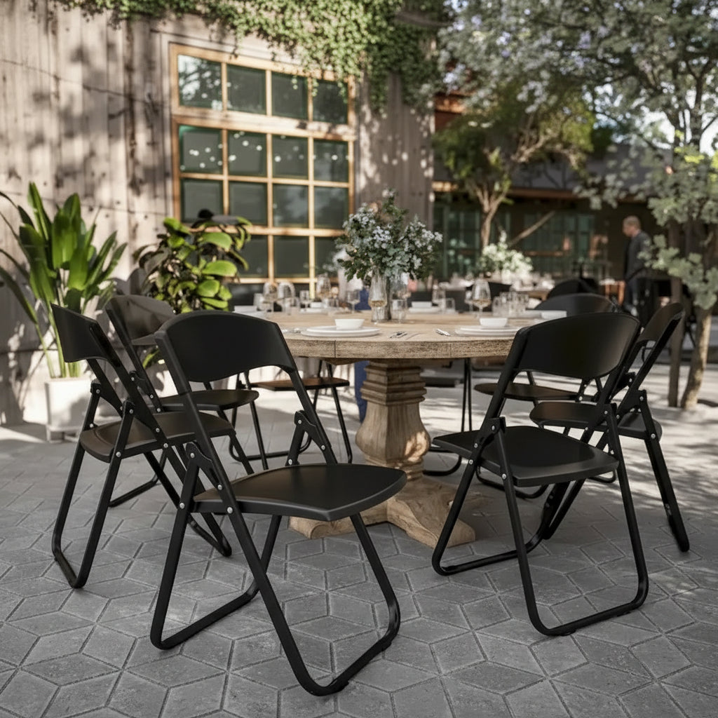 2 Pack 500 lb. Capacity Heavy Duty Plastic Folding Chair