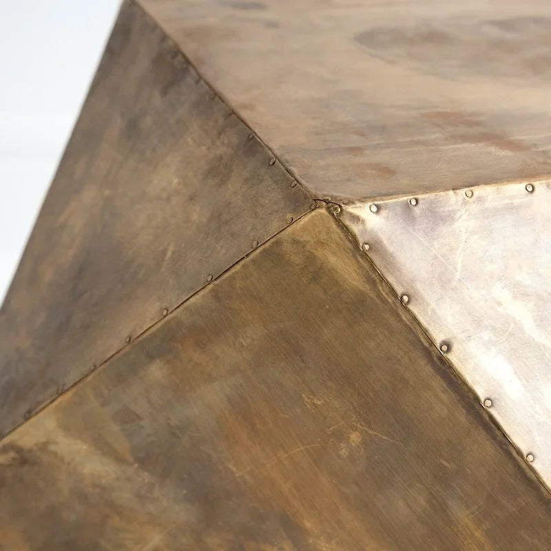 Hexagonal Brass Plated End/Side Table