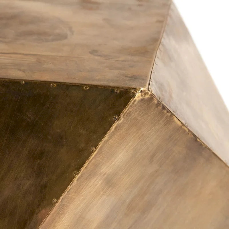 Hexagonal Brass Plated End/Side Table