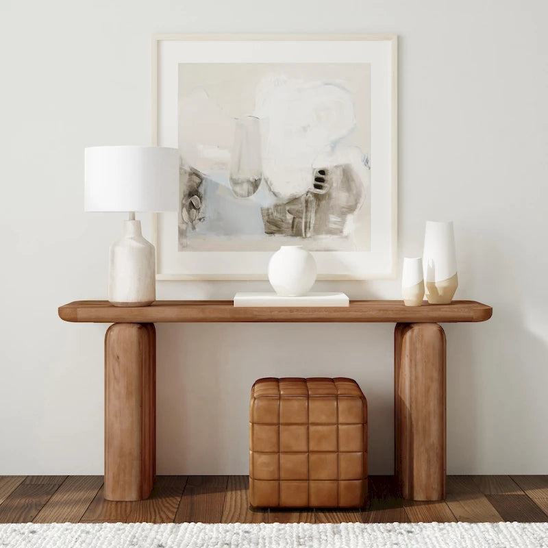68" Mango Wood Console Table with Box Frame Base
