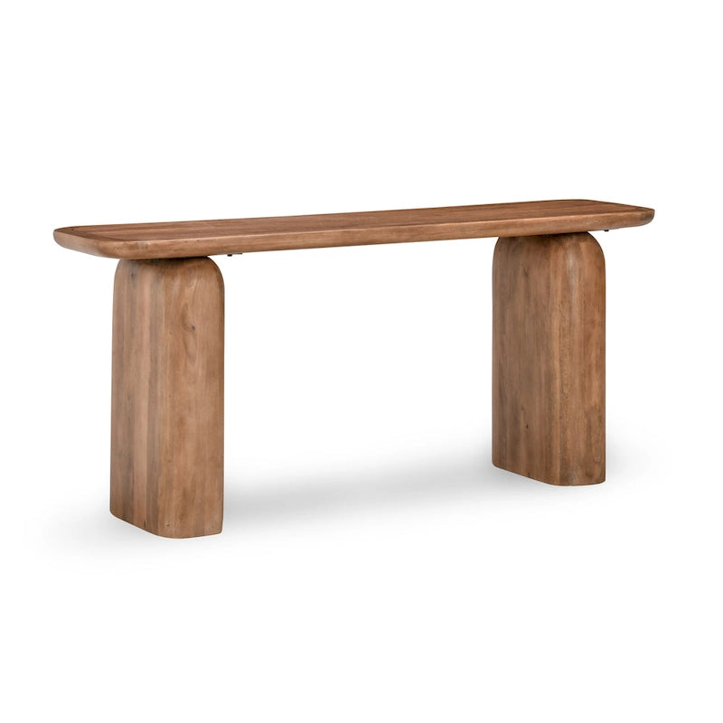 68" Mango Wood Console Table with Box Frame Base