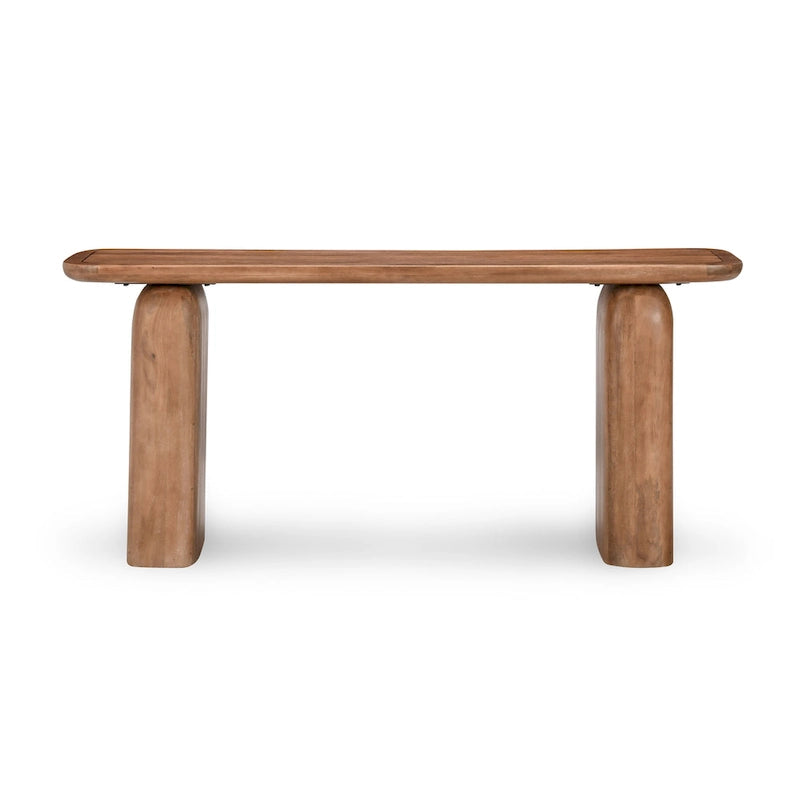 68" Mango Wood Console Table with Box Frame Base