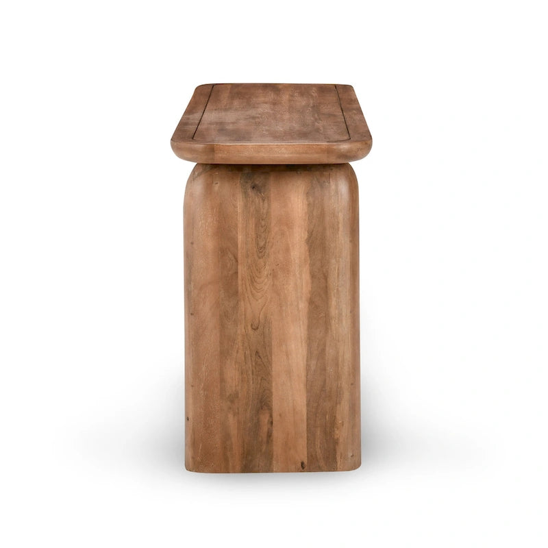 68" Mango Wood Console Table with Box Frame Base