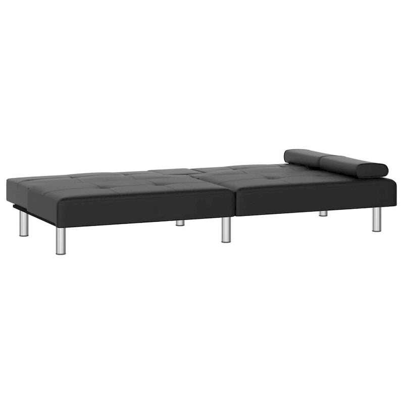 Sofa Bed Foldable Sleeper Sofa Couch Bed with Cup Holders Faux Leather - 78.7 x 35 x 27.6