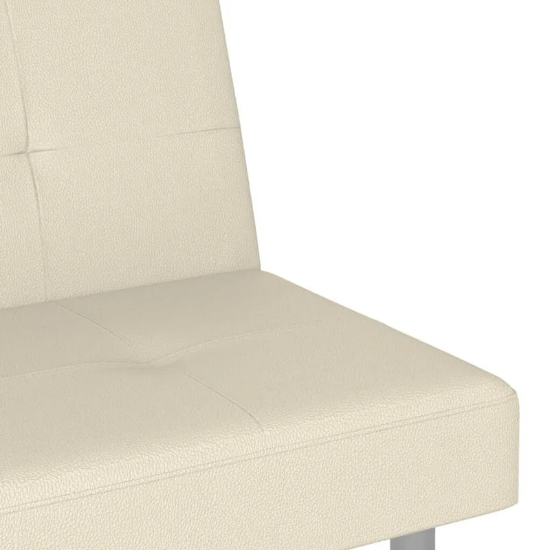 Sofa Bed Foldable Sleeper Sofa Couch Bed with Cup Holders Faux Leather - 78.7 x 35 x 27.6