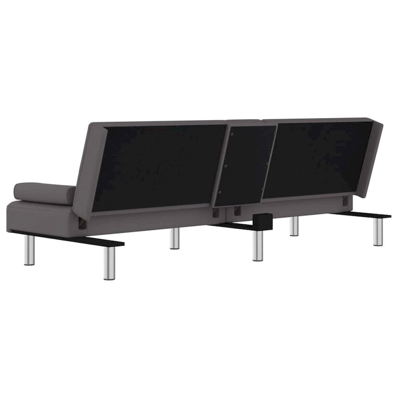 Sofa Bed Foldable Sleeper Sofa Couch Bed with Cup Holders Faux Leather - 78.7 x 35 x 27.6