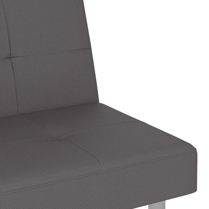 Sofa Bed Foldable Sleeper Sofa Couch Bed with Cup Holders Faux Leather - 78.7 x 35 x 27.6