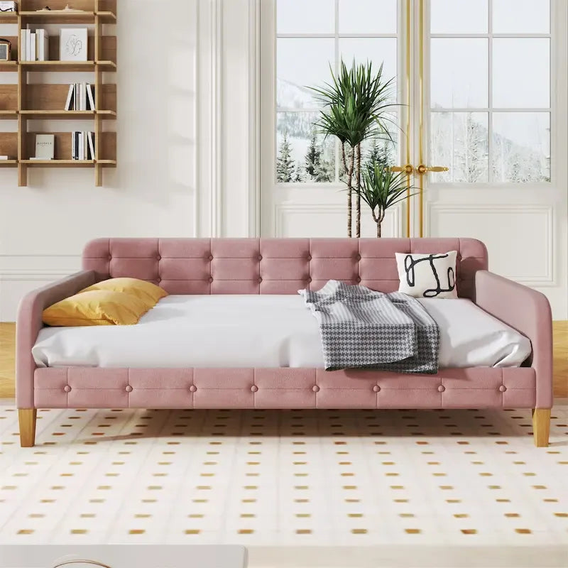 Full Size Upholstered Dayed with 4 Support Legs