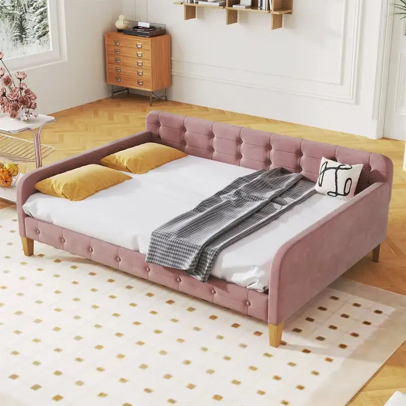 Full Size Upholstered Dayed with 4 Support Legs