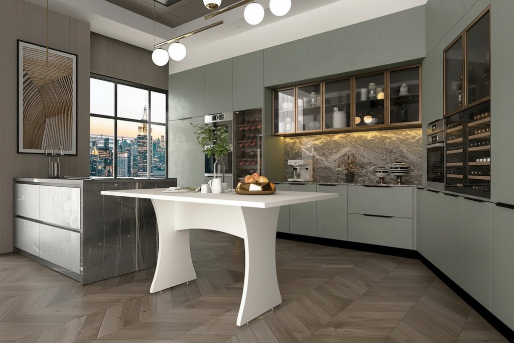 Manhattan Comfort Coney Mid-Century Modern Dining Table