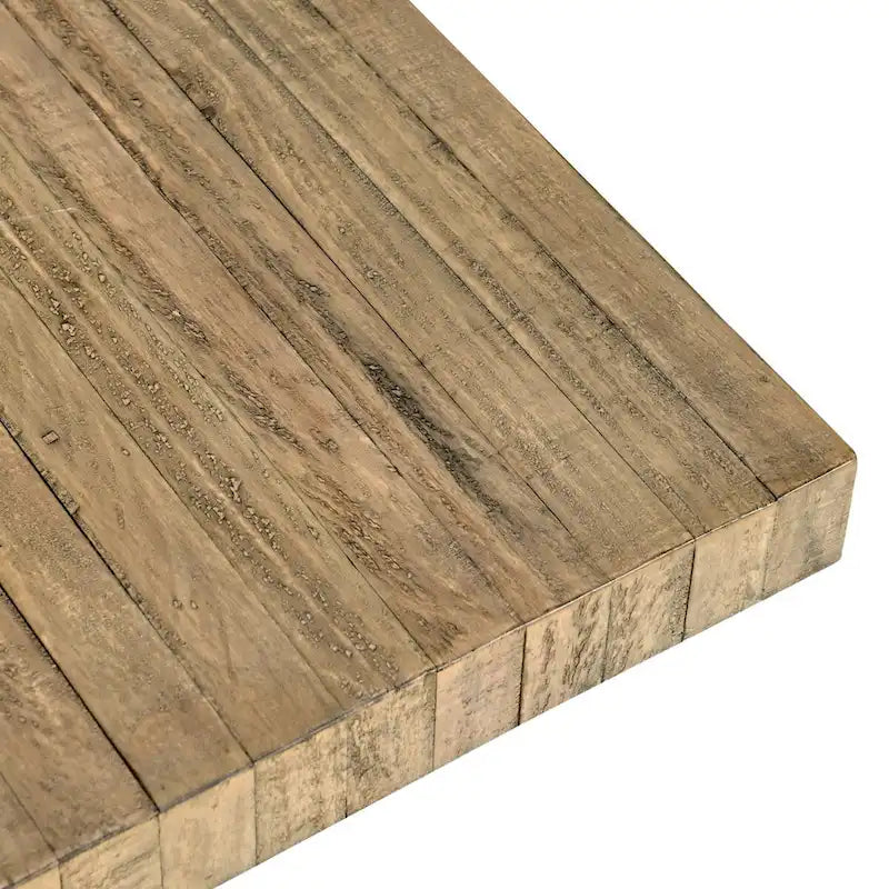 48" Square Reclaimed Pine Dining Table with Plinth Base - Natural