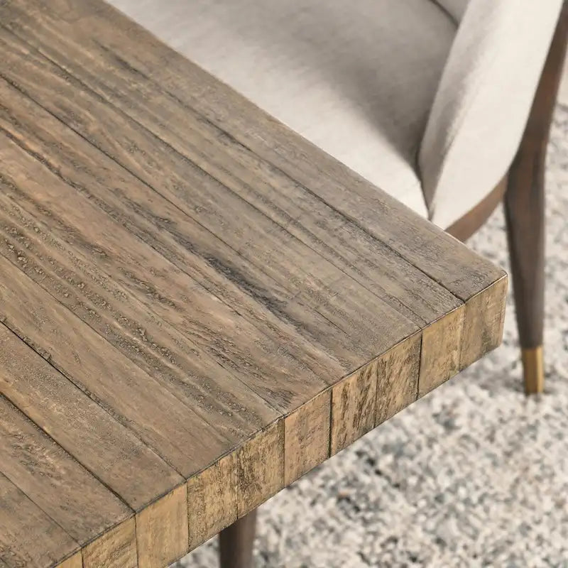48" Square Reclaimed Pine Dining Table with Plinth Base - Natural