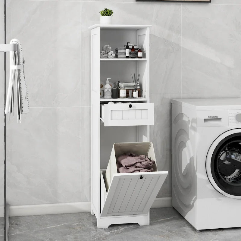 1-Compartment 1-Drawer Tilt-Out Laundry Sorter Cabinet